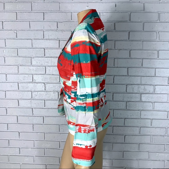 Lafayette 148 Women’s Abstract Cotton Blazer - Picture 5 of 8